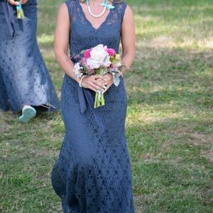 Charcoal Gray/Grey Mori Lee evening ball gown